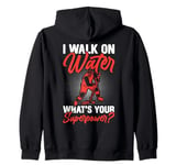 I Walk on Water Ice Hockey Lover Player Superpower Youth Zip Hoodie