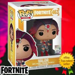 Fortnite Valor Funko Pop 463 Vinyl Figure Epic Games Figure With Box protector