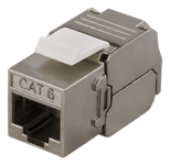 DELTACO FTP Cat6 Keystone kontaktdon, skärmad, 22-26AWG, ”Tool-free”