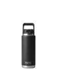 YETI Rambler Insulated Stainless Steel Drinks Bottle with Straw Cap, 769ml, Black