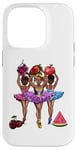 Coque pour iPhone 14 Pro Ballerine afro-américaine ballet 008- fille noire cheveux afro