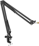 Microphone Arm Stand, FIFINE Suspension Boom Scissor Mic Stand with Heavy Duty