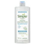 Simple Water Boost Micellar Cleansing Water make-up remover Sensitive Skin facial skin care 6 x 400 ml