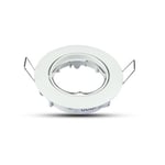 Downlight kit utan ljuskälla - Hål: Ø7,4 cm, Mål: Ø8,2 cm, Vit, välj MR16 eller GU10 sockel - Fatning : GU10