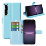 Sony Xperia 1 V PU Wallet Case Light Blue