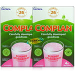 2x Complan Strawberry Nutrition Vitamin Supplement Protein Energy Drink 4x55g