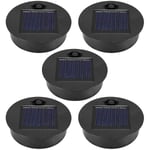 5-pack reservdelar för solcellslampor (övre storlek 7 cm, nedre storlek 6 cm), 7 varmvita LED-lampor, vattentäta [LGL] As Shown