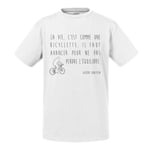 T-Shirt Enfant Citations Célèbres Albert Einstein La Vie C'est Comme Une Bicyclette Il Faut Avancer Pour Ne Pas Perdre L'équilibre