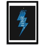 K.Olin Tribu - Affiche Thunder City par Carbine, Papier, Blanc, 40 x 60 x 0.1 cm