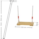 Soulet - Balançoire bois réglable 3,00m à 3,50m