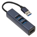 4-ports USB-hub 5 Gbps, varmkopplingsbar, med lagringshål för bärbar dator, PC, flash-enhet, för XBOX, för PS4, för PS5