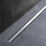 Geberit CleanLine 60 Slukrenne 300-900 mm. Sort/Børstet stål - 154.456.00.1