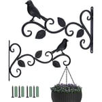 2 Pièces Support Crochet Plante, Suspension Mural Crochet Plante, Support Plante Mural Balcon, Support à Crochet Mural Fer Pot Fleurs, pour Pots de