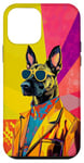 Coque pour iPhone 12 mini Pop-Art mignon et coloré pour chien malinois belge