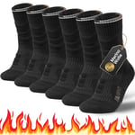 Rahhint Chaussettes de randonnée en mérinos Chaussettes de compression Anti-ampoules Chaussettes de randonnée rembourrées 3 paires pour hommes femmes et enfants Taille 31-52