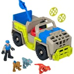 Imaginext Jurassic World Dinosaur Toys Track & Transport Dino Truck Vehicle Set