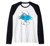 The Smurfs Jokey Smurf Tongue Joyful Blue Comic Smurfette Raglan Baseball Tee