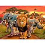 wxxxj Puzzle Adulte 1000 Pièces Puzzle Classique 3D Puzzle Bricolage- Lion Tigre zèbre Animal Jouet en Bois Puzzles Cadeau Unique Art Mural Décor à La Maison -50x75cm