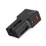 Mobile Origin Reise Adapter EU/US/UK/AU 25W - Svart