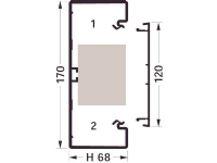 HAGER Trunking BRH 70172/1 PH bottenHöjd 70 mm, bredd 170 mm, längd 2000 mmPerlehite ral 9016 halogenfri plast - (2 meter)