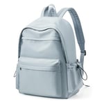 HYC00 Sac a Dos Ecole Fille Ado Cartable Sac à Dos Scolaire Fille Collège Sac a Dos Unisexe Sac à Dos Loisir Sac ados Scolaires Léger Sac d'école Sac pour Portable 14 pouces Casual Daypacks,Bleu