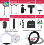 Upgraded 18 Inch LED Ring Light with Tripod Stand, Ring Light with Touch Panel