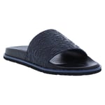 Robert Graham Understory RG5626F Mens Blue Leather Slides Sandals Shoes