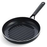 GreenPan SmartShape Poêle à Griller Antiadhésive en Céramique Saine de 28 cm, Sans PFAS, Convient à l'induction, Va au four, Va au lave-vaisselle, Noir