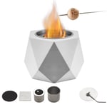 Eldkorg Bordsskiva, Fire Pit Bowl, Betong, Inomhus och Utomhus, Perfekt för Uteplatsen