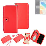 Wallet Mobile phone cover Vivo X80 Pro Phone protective Case red