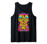 No Worries God-Got Me Hippie Retro Christian Religion Jesus Tank Top