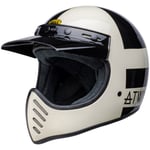 Retrohjälm bell - Moto 3 atwyld orbit vit svart guld m medium composite fiber