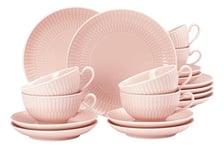 Seltmann Weiden 4052212140100 Service à thé 18 pièces, petite tasse à thé 0,14 l, soucoupe 13,5 cm, 6 assiettes à pain 16 cm, porcelaine