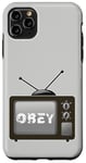 Coque pour iPhone 11 Pro Max Obey Écran de télévision média de masse Contrôle psychologique