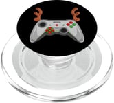 Gaming Christmas Reindeer Gamer Video Games Xmas Boys Kids PopSockets PopGrip for MagSafe