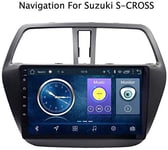 QXHELI Navigation GPS Double Din Head Unit Autoradio GPS Navigation Voiture Radio Récepteur À Écran Tactile Bluetooth Miroir Lien SWC RDS WiFi pour Suzuki S-Cross 2014-2017