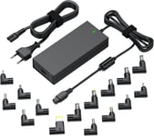 90W 65W Chargeur PC Portable Universel pour HP Pavilion Stream Probook ASUS Vivobook Lenovo Ideapad Acer Aspire Swift Dell JBL Sony Toshiba Samsung, Chargeur Ordinateur Universel avec 15 Connecteurs