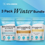 Winter Set - Vitamin C & Zinc + Vitamin D3 + Magnesium Glycinate Capsules Tablet