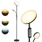 Swanew - Lampadaire led, dimmable Liseuse Réglable, Salon&Chambre éclairage,Luminosité Réglable, 175cm