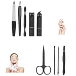 Set Fingernail Suit Nail Clipper Cutter File Cuticle Pusher Manicure Pedicure