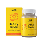 Vitl Daily Biotic with 9 Probiotic Strains - 30 Vegan Capsules - Probiotic with a Complex Blend of Gut Friendly Bacteria - Restore Balance in The Gut & Aid Digestion - 1 Month Supply