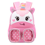 Kindergarten Children Cute Cartoon Backpack School Bag(Unicorn Big Eyes)