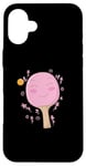 Coque pour iPhone 16 Plus Truelle de ping-pong rose tennis de table fille femme