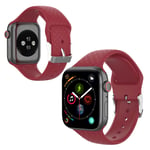 Apple Watch Series 5 44mm 3D strassarmband i silikon - Röd