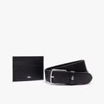 Lacoste Coffret ceinture en cuir et porte-cartes Taille 90 cm Noir