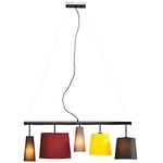 Kare Design Pendant Lamp Parecchi Colore, Multicoloured, Pendant Lamp for Living Room, Kitchen, Bedroom, Without Light Bulbs, 160x107x30cm (H/W/D)