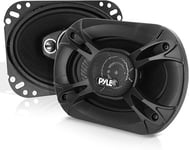 Pyle Universal Car Stereo Speakers - 400W 6” x 8” Triaxial Loud Pro Audio Speaker OEM Quick Replacement Component Vehicle Door/Side Panel Mount Compatible PL6183BK (Pair)