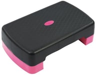 Fitvids Step Up Step Up Plateforme d'entraînement d'aérobic de 45,7 cm avec 2 rehausseurs, plate-forme d'entraînement légère et portable, hauteur réglable de 8,1 cm à 14 cm pour salle de sport à