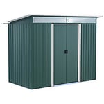 OutSunny Garden Shed 1.33 x 2.6 x 2 m Green