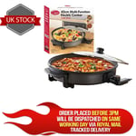 Quest 35500 40cm Multi Function Electric Cooker Pan with Lid 1500w Cooker